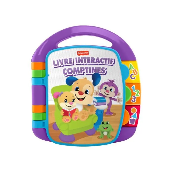 Fisher Price Libro interactivo de perritos infantiles para bebés - Aprende letras, números y palabras - 6 meses y + Fisher Price Libro interactivo de perritos infantiles para bebés - Aprende letras, números y palabras - 6 meses y +