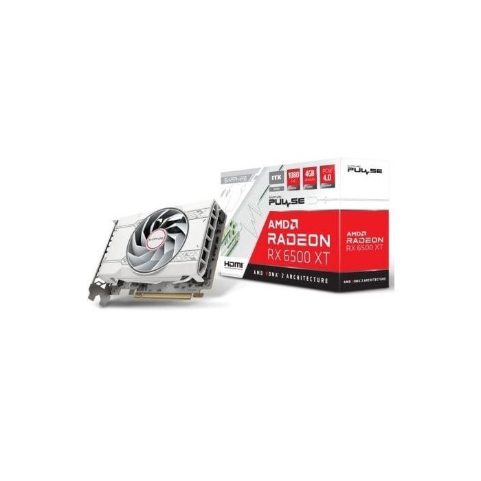 Sapphire 11314-04-20G Tarjeta Gráfica PULSE Radeon RX 6500 XT ITX 4GB GDDR6 para Gaming 1080p, 2825 MHz Boost, AMD RDNA 2
