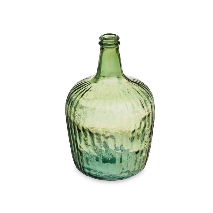 Botella Decorativa Vidrio Rayada 8L Verde Giftdecor 19.5x35.5x19.5 cm (2 Unidades) 1 Botella Decorativa Vidrio Rayada 8L Verde Giftdecor 19.5x35.5x19.5 cm (2 Unidades) 1