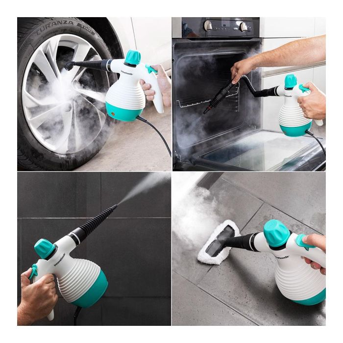 Vaporeta de Mano Multiusos con Accesorios 9 en 1 Steany InnovaGoods 0,35 L 3 Bar 1000W 4 Vaporeta de Mano Multiusos con Accesorios 9 en 1 Steany InnovaGoods 0,35 L 3 Bar 1000W 4