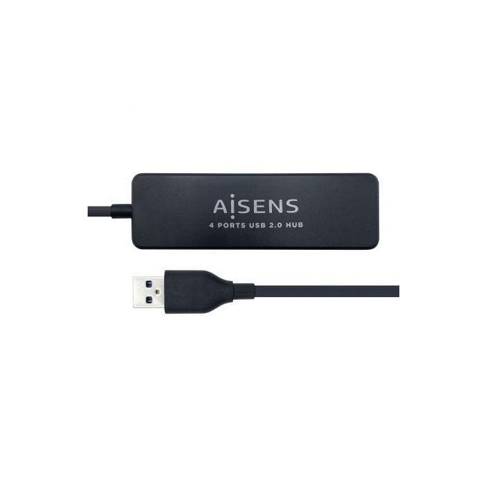 Aisens Hub USB 2.0 4 Puertos Tipo A Macho a Hembra Negro 30 cm - Velocidad 480 Mbps 1 Aisens Hub USB 2.0 4 Puertos Tipo A Macho a Hembra Negro 30 cm - Velocidad 480 Mbps 1