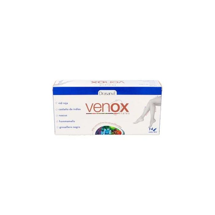 DRASANVI Venox Frutos Rojos, Ginkgo y Castaño de Indias - Complemento para la Circulación - 14 Viales