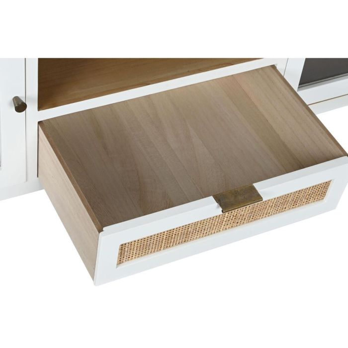 Mueble de TV Home ESPRIT Blanco Cristal Madera de Paulonia 120 x 40 x 50 cm 5 Mueble de TV Home ESPRIT Blanco Cristal Madera de Paulonia 120 x 40 x 50 cm 5