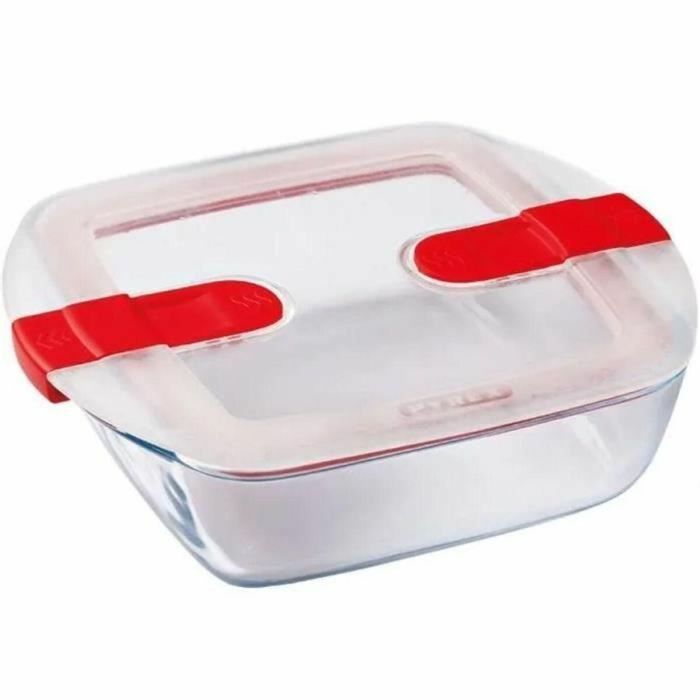 Pyrex Cook & Heat - Recipiente Cuadrado de Vidrio Borosilicato con Tapa para Horno, Microondas y Congelador - 20x17 cm 0 Pyrex Cook & Heat - Recipiente Cuadrado de Vidrio Borosilicato con Tapa para Horno, Microondas y Congelador - 20x17 cm 0