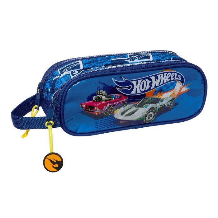 Bolso Escolar Portatodo Safta Doble Hot Wheels Sonny 80x210x60 mm