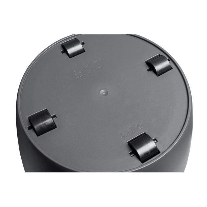 Elho ELH8711904072858 Maceta redonda Bruselas Wheels 40 Negro, 39 cm diámetro x 37 cm alto, para interior, 100% reciclada 4