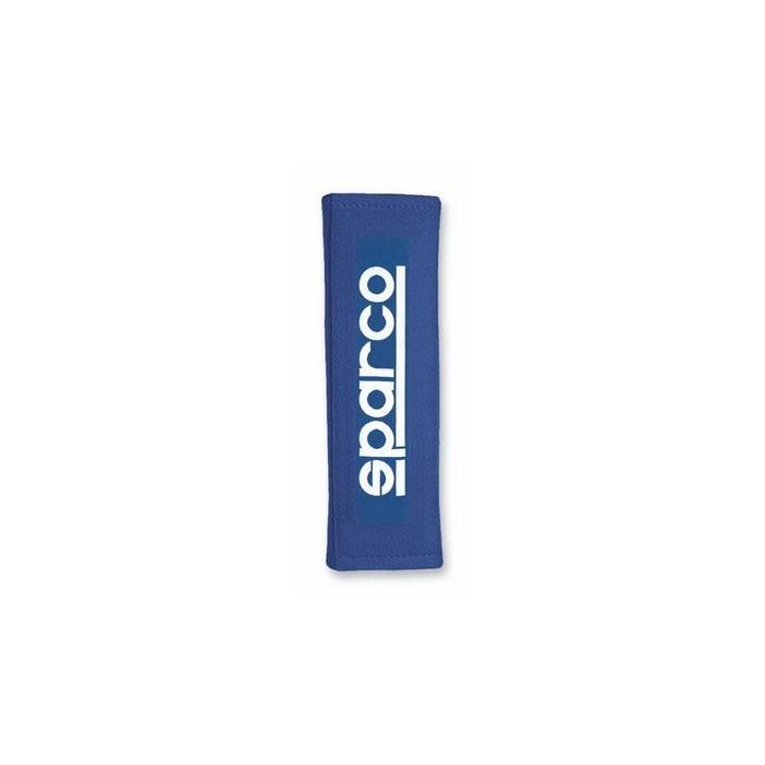 Sparco S01098S3A Pareja de Almohadillas para Cinturón de 3 puntos, Terciopelo, Color Azul