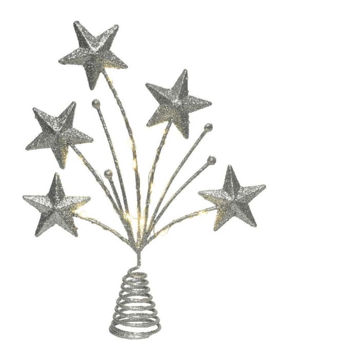 Adorno para copa árbol de navidad estrella 5x21x31cm 12 leds colores surtidos, función fija, blanco cálido 2 Adorno para copa árbol de navidad estrella 5x21x31cm 12 leds colores surtidos, función fija, blanco cálido 2