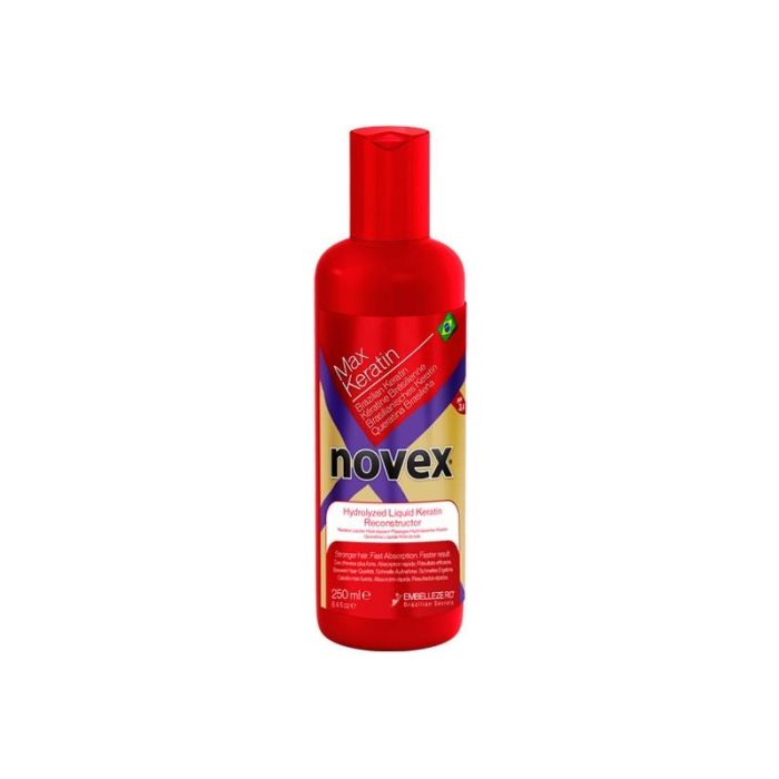 Novex Queratina Líquida Max Brazilian Keratin 250ml - Concentrado Fortalecedor y Restaurador para el Cabello