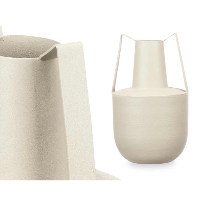 Jarron Acero Doble Asa Crema Pastel Giftdecor 14X24CM (6 Unidades) 2 Jarron Acero Doble Asa Crema Pastel Giftdecor 14X24CM (6 Unidades) 2