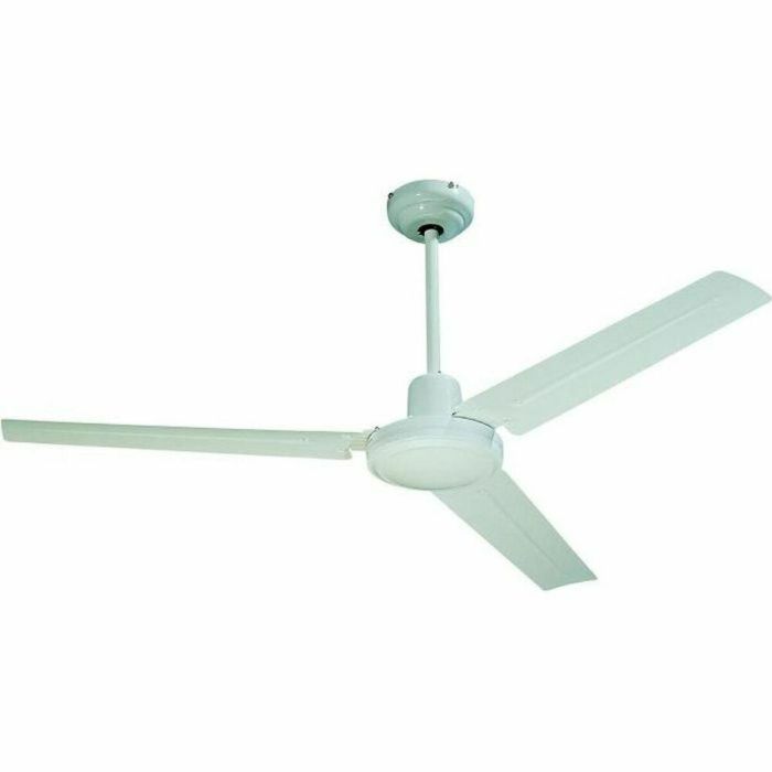 FARELEK - SEYCHELLES Ø 122 cm - Ventilador de techo reversible - 3 aspas de metal lacado blanco - 112416