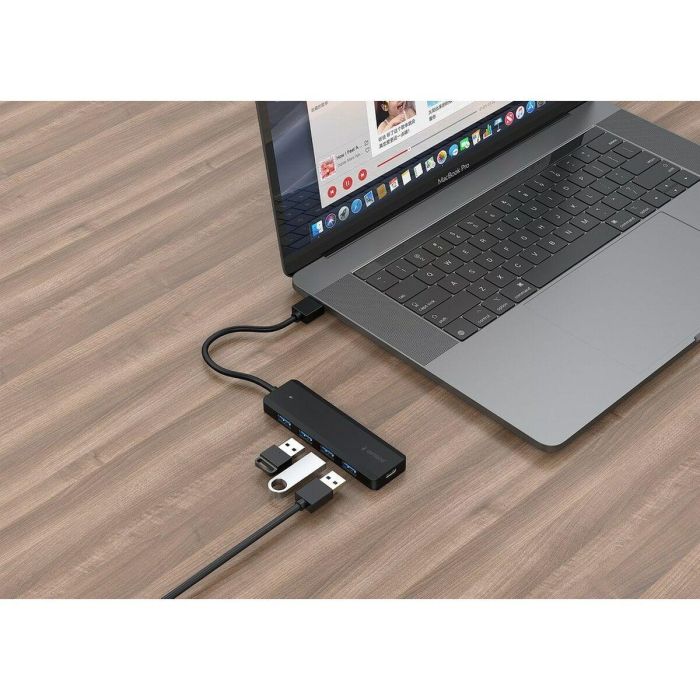 Gembird UHB-U3P4P-02 Hub USB 3.2 Gen 1 (3.1 Gen 1) Type-A 5000 Mbit/s Negro 2