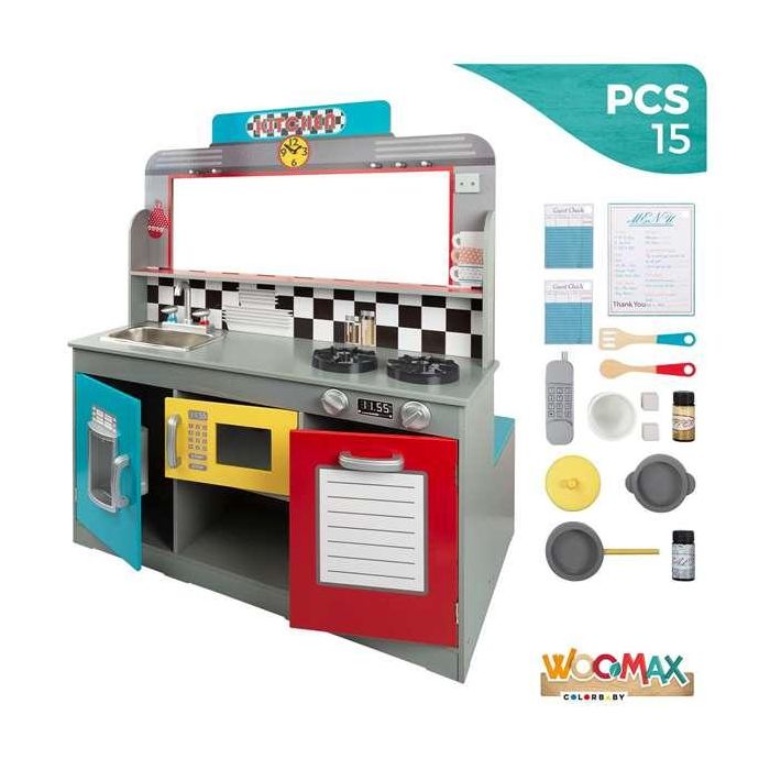 Cocina de Juguete Play & Learn Retro 90 x 104 x 58 cm 15