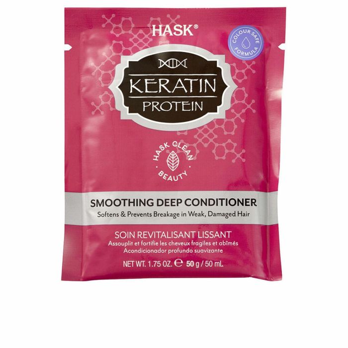 Hask KERATIN PROTEIN Mascarilla Suave y Liso 50 gr - Repara Daños y Minimiza Rotura