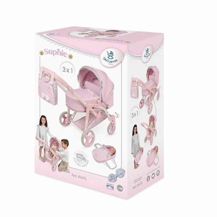 Decuevas Coche de Muñeca 3x1 Plegable Sophie para Muñecas hasta 48 cm - Edad 3+ Años, Material: Metal, Plástico, Poliéster 1 Decuevas Coche de Muñeca 3x1 Plegable Sophie para Muñecas hasta 48 cm - Edad 3+ Años, Material: Metal, Plástico, Poliéster 1