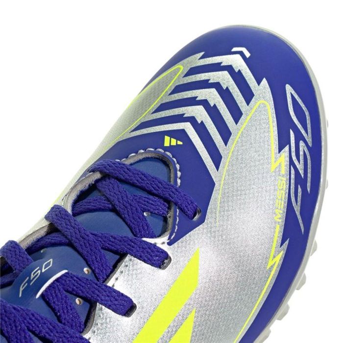 Botas de Fútbol para Niños Adidas F50 Club TF Messi Plateado M 1