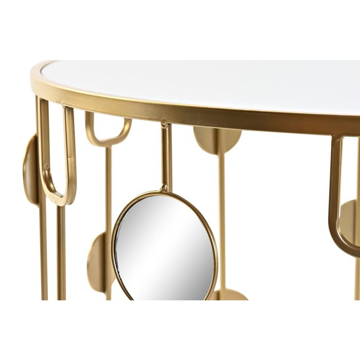 Mesita Auxiliar Glam DKD Home Decor Dorado 80 x 45 x 80 cm Set de 2 2 Mesita Auxiliar Glam DKD Home Decor Dorado 80 x 45 x 80 cm Set de 2 2