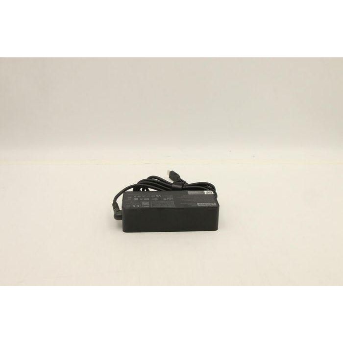 Lenovo 65W AC power adapter with multiple output voltages (20V, 15V, 9V, 5V), designed for Lenovo laptops, compact and portable. 5 Lenovo 65W AC power adapter with multiple output voltages (20V, 15V, 9V, 5V), designed for Lenovo laptops, compact and portable. 5