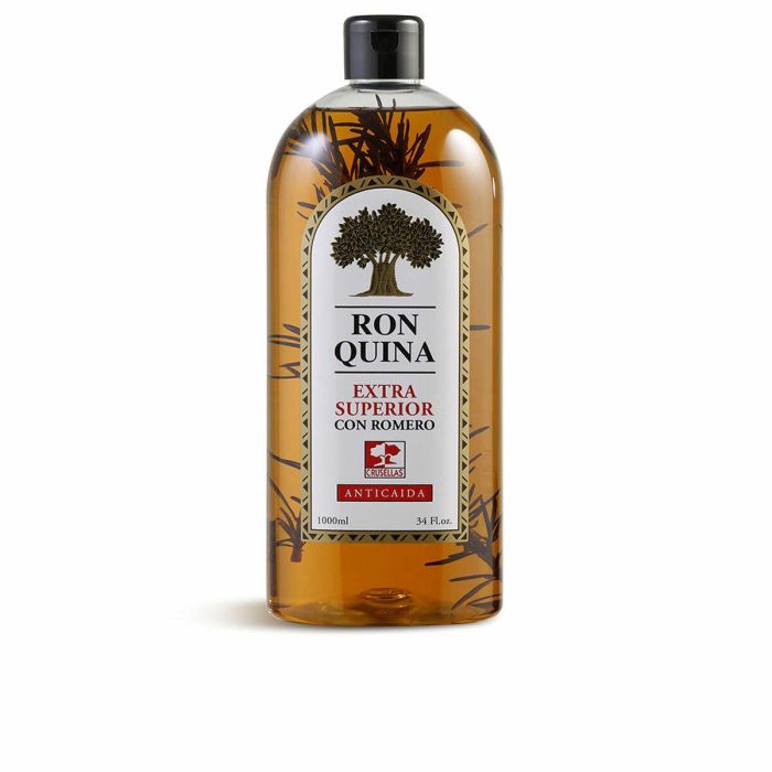 Crusellas Ron Quina Extra Superior con Romero, Loción Anticaída Capilar, Fortalecimiento y Salud Cuero Cabelludo, 1000 ml