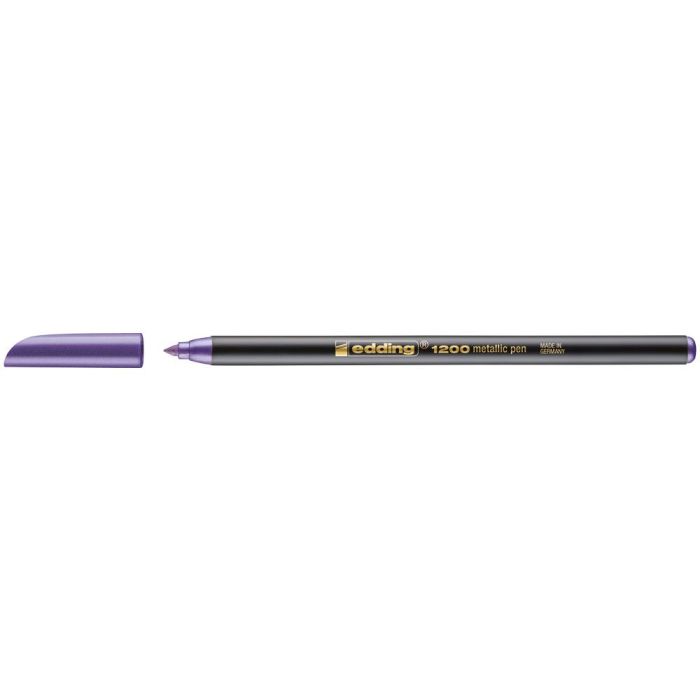 Rotulador Edding Punta Fibra 1200 Violeta Metalizado N 78 Punta Redonda 1-3 mm 10 unidades 1