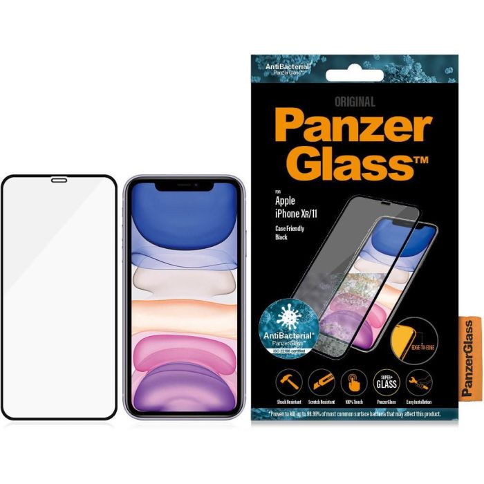 PanzerGlass iPhone 11. XR . CF. E2E. Antibakt. Black 2 PanzerGlass iPhone 11. XR . CF. E2E. Antibakt. Black 2