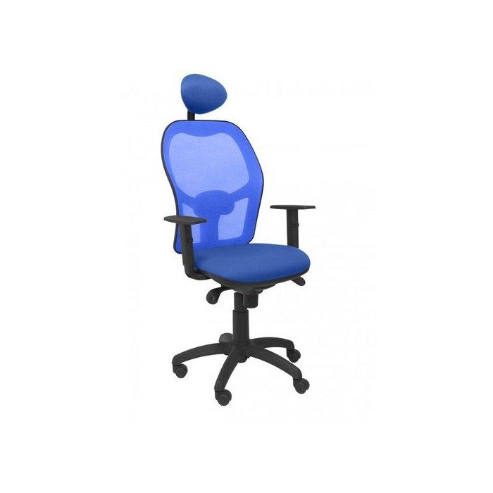 Silla Piqueras Y Crespo Jorquera Brazos Regulables Cabecero Fijo Mecanismo Sincro Con Regulador De Tension Respaldo De Malla Azul Y Asiento Tapizado Bali Azul