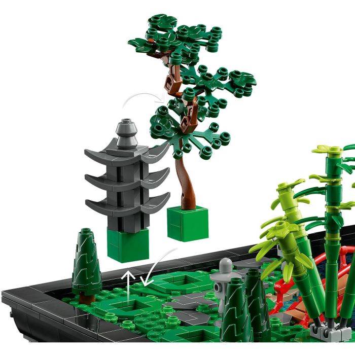LEGO 10315 Icons El Jardín Tranquilo, Kit de Jardinería Botánica Zen para Adultos, Regalo 4