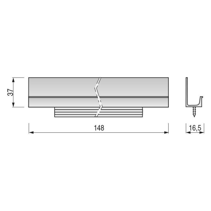 Tirador Para Embutir Jey Efecto Inox Largo Long. 147 Mm. Viefe 1 Tirador Para Embutir Jey Efecto Inox Largo Long. 147 Mm. Viefe 1