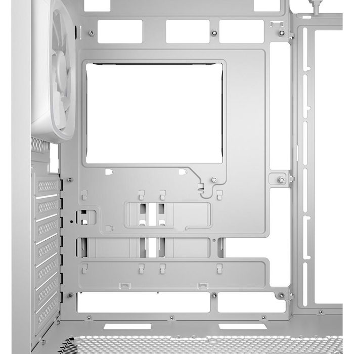 Sharkoon AK5M RGB Torre Midi ATX Blanca con Panel Cristal Templado y Malla, 4 Ventiladores PWM RGB 120mm, Soporte Dual Radiador 360mm 8
