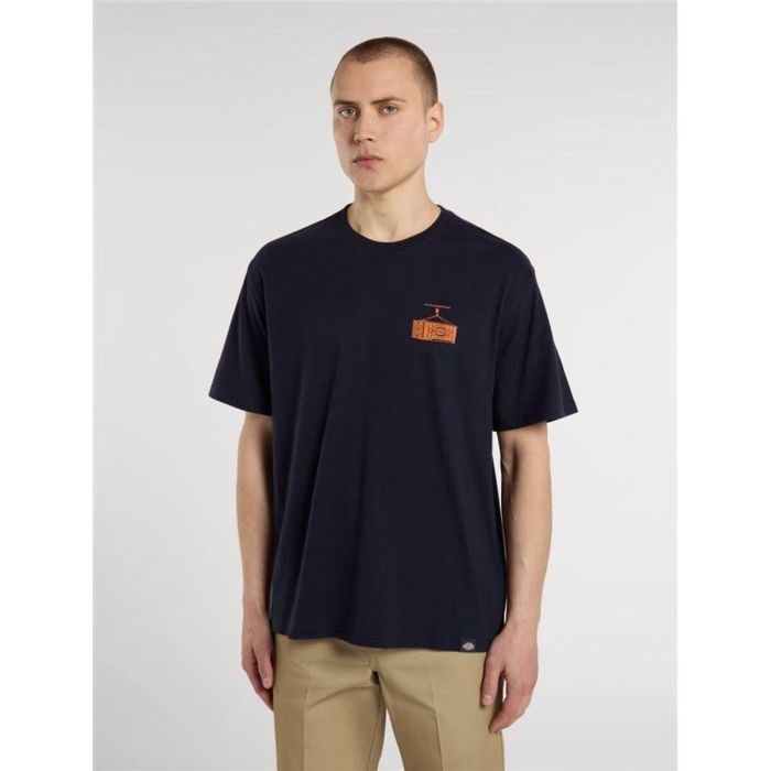 Camiseta de Manga Corta Hombre Dickies Apison Ss Azul marino XL 4