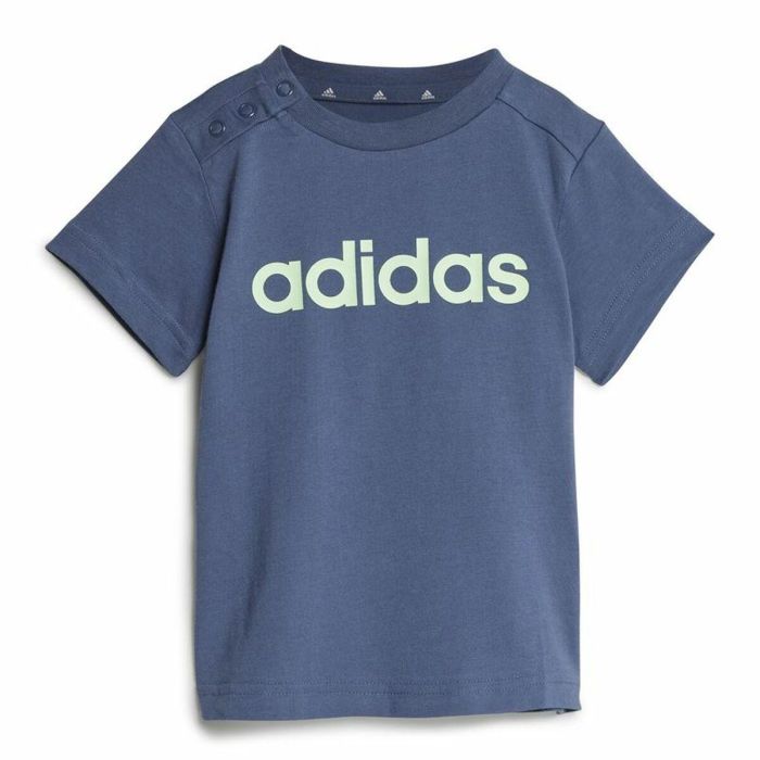 Conjunto Deportivo para Bebé Adidas I Lin Co Set Infantil Azul Gris 13