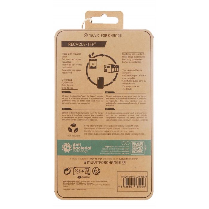 Muvit Funda Recycletek Antibacterial para Apple iPhone 13 - Material Reciclado 3 Muvit Funda Recycletek Antibacterial para Apple iPhone 13 - Material Reciclado 3