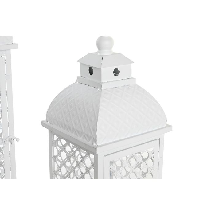 DKD Home Decor Farola Arabe Blanco 24 x 74 x 24 cm Set de 3 1