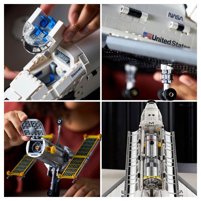 LEGO Creator Expert NASA Spaceshuttle Discovery - Set de construcción 2354 piezas, Maqueta del Transbordador Espacial, para adultos y fans 42