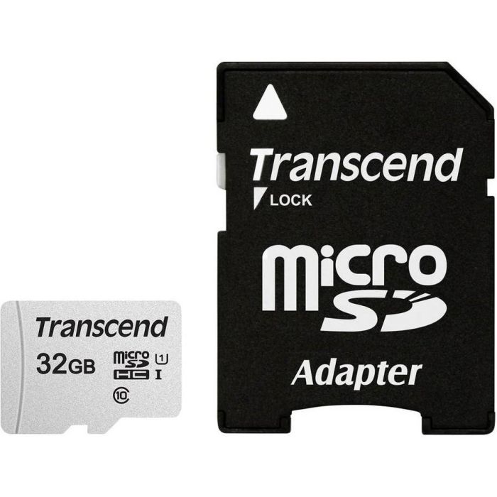 Transcend USD300S-A Tarjeta microSDHC 32GB, Clase 10, U1, A1, 95 MB/s lectura, Resistente, con Adaptador SD