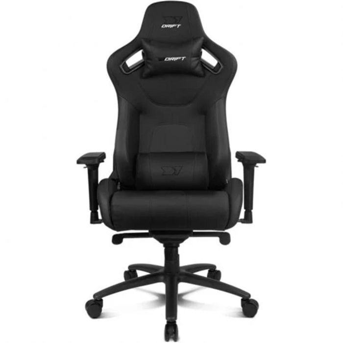 DRIFT DR600BK Silla Gaming XL Ergonómica Reposabrazos 4D, Reclinable 135°, Lumbar Cervical, Pistón Clase 4, hasta 150kg Negro