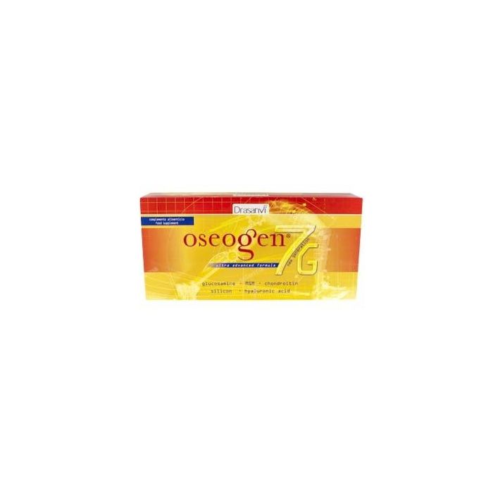 DRASANVI Oseogen 7G 20 Viales. Suplemento para Huesos y Articulaciones con Glucosamina, Condroitina y Vitaminas B