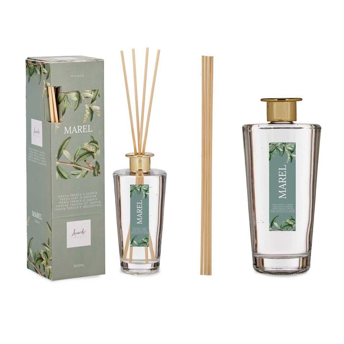 Mikado 500 ml con varilla menta fresca y jazmín - Acorde, vidrio, madera, 9x35.5x9 cm (6 Unidades) Mikado 500 ml con varilla menta fresca y jazmín - Acorde, vidrio, madera, 9x35.5x9 cm (6 Unidades)