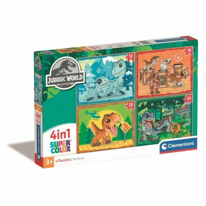 Clementoni CLE1695906884588 Puzzle 4 en 1 Jurassic World Clementoni CLE1695906884588 Puzzle 4 en 1 Jurassic World