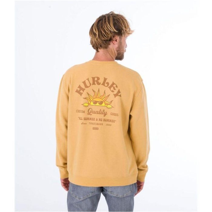 Sudadera sin Capucha Hombre Hurley No Bummers Ocre 2