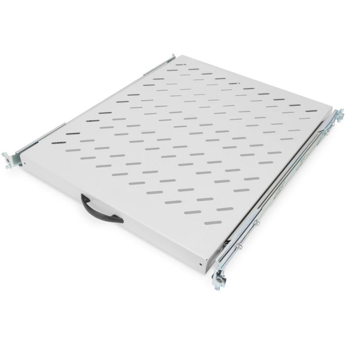 Digitus Baldas Extraíbles para Armarios de 19 Pulgadas, 1U, Gris, 30x483x570mm, Capacidad hasta 25 kg