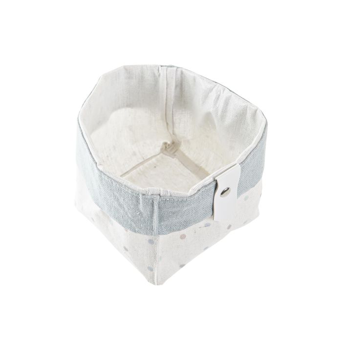 DKD Home Decor Cesta Shabby Blanco Multicolor Set de 3 (8 Unidades) 14 x 14 x 14 cm 3