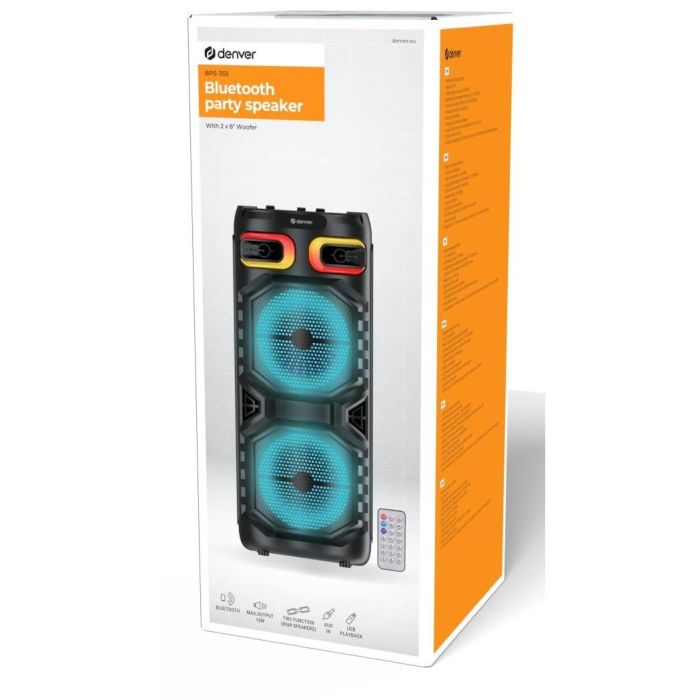 Altavoces Denver Electronics BPS-355 Negro 16 W 5 Altavoces Denver Electronics BPS-355 Negro 16 W 5
