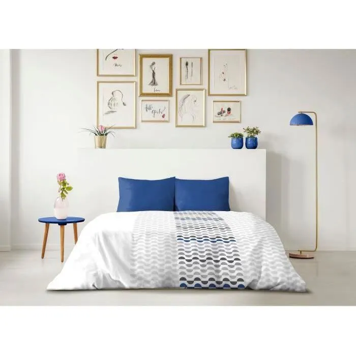 Home Linge Passion Juego Nórdico Microfibra Azul 220x240 cm con 2 Fundas Almohada 63x63 cm 3