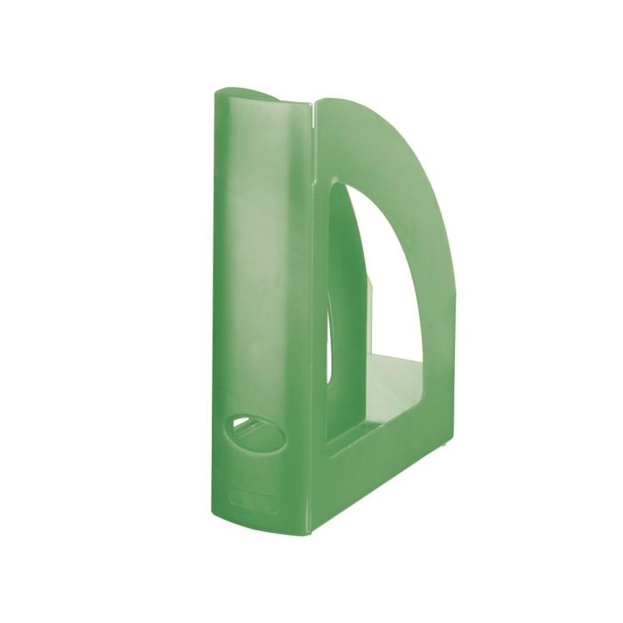 Revistero Plastico Q-Connect Verde Translucido 1