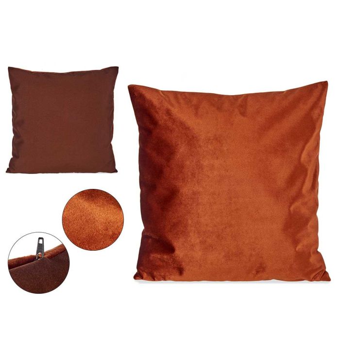 Cojín de terciopelo naranja 45x45 cm - Giftdecor (8 Unidades) Cojín de terciopelo naranja 45x45 cm - Giftdecor (8 Unidades)