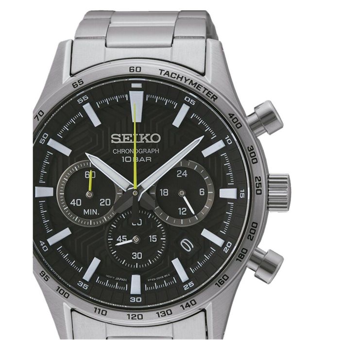 Reloj Hombre Seiko SSB413P1 Negro Plateado 0 Reloj Hombre Seiko SSB413P1 Negro Plateado 0