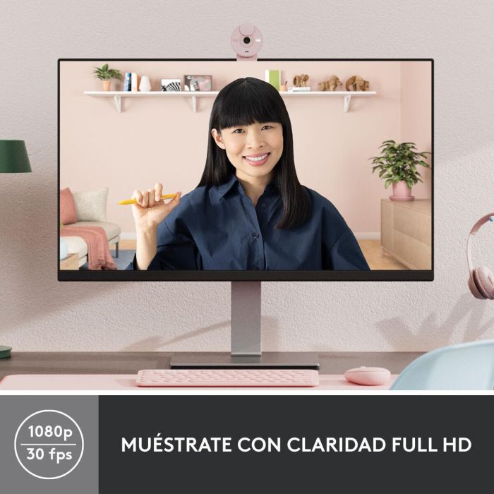 Logitech Brio 300 Webcam Full HD 1080p, USB-C, Micrófono Integrado, Rosado 3 Logitech Brio 300 Webcam Full HD 1080p, USB-C, Micrófono Integrado, Rosado 3