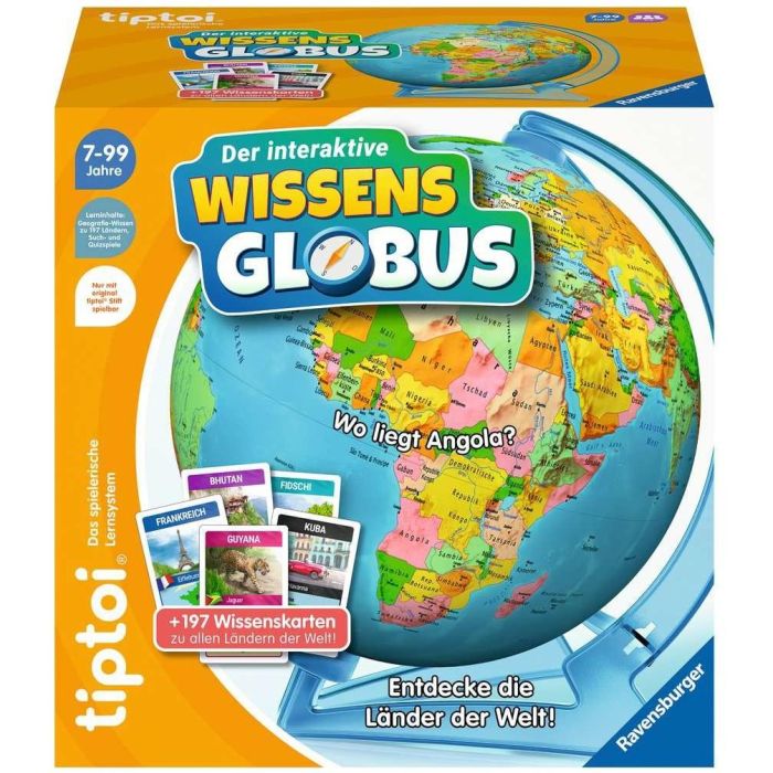 Ravensburger tiptoi Der interaktive Wissens-Globus Educativo para niños y adultos (7-99 años)