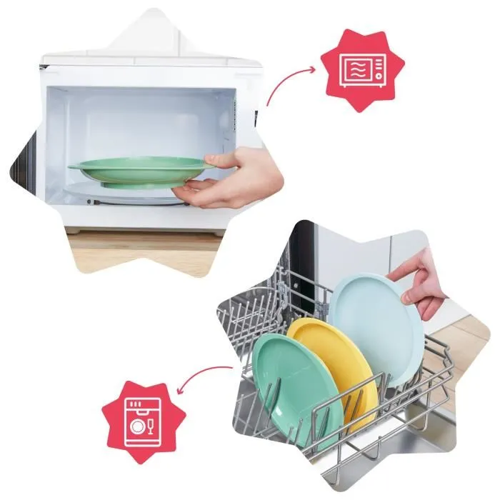 Badabulle Set 3 Platos Antideslizantes Irrompibles 12m+ para Bebé 2